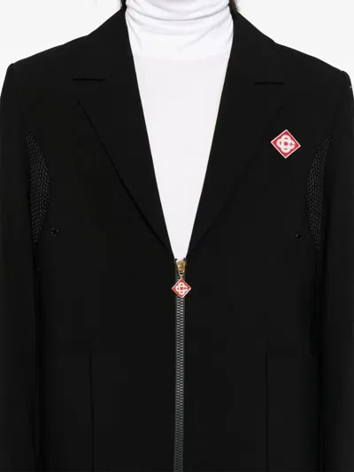Casablanca Zip Up Sports Tailoring Jacket In Black