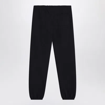 Champion Navy Blue Cotton Jogging Trousers In Black