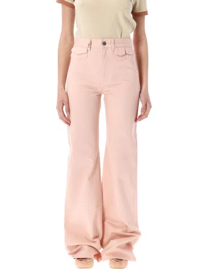 Chloé High Rise Flare Jeans In Pink