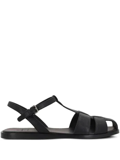 Church's Odyssey Nappa Leather T Strap Sandals In Black