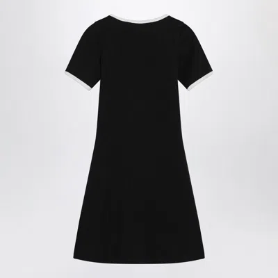 Courrèges Holistic Contrast Mini Dress In Black