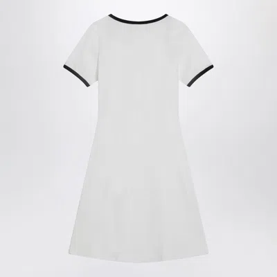 Courrèges Black/white Mini Dress In Cotton In White