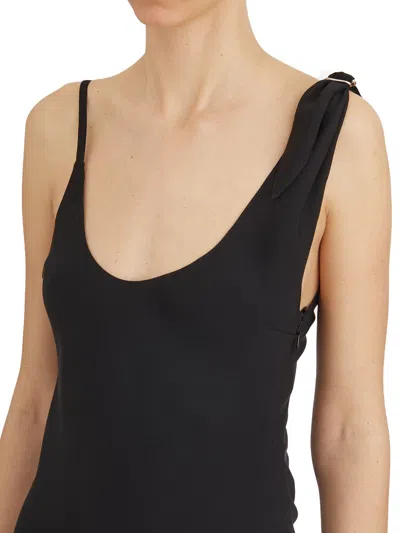 Courrèges Courregès Abito Knot Tech Crepe In Black