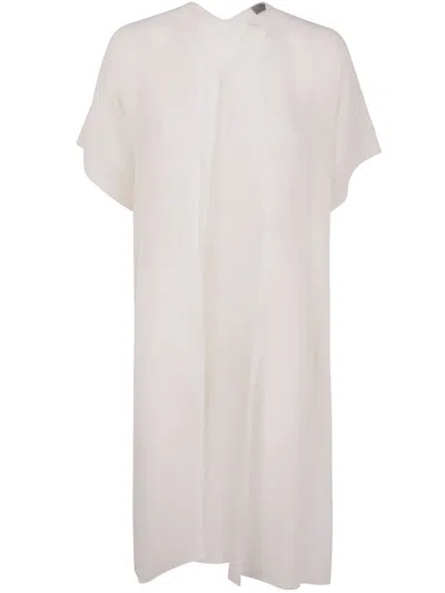 D Exterior D.exterior Silk Georgette Raincoat In White