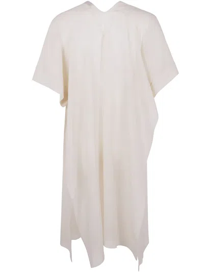 D Exterior D.exterior Silk Georgette Raincoat In White