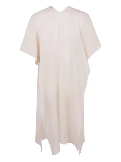 D Exterior D.exterior Silk Georgette Raincoat In White