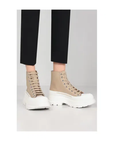 Alexander Mcqueen Tread High-top Sneakers In Animal Print