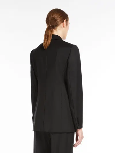 Max Mara Double-breasted Wool Blazer In Animal Print