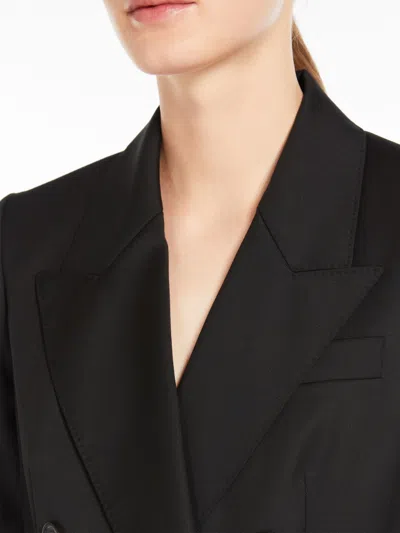 Max Mara Double-breasted Wool Blazer In Animal Print