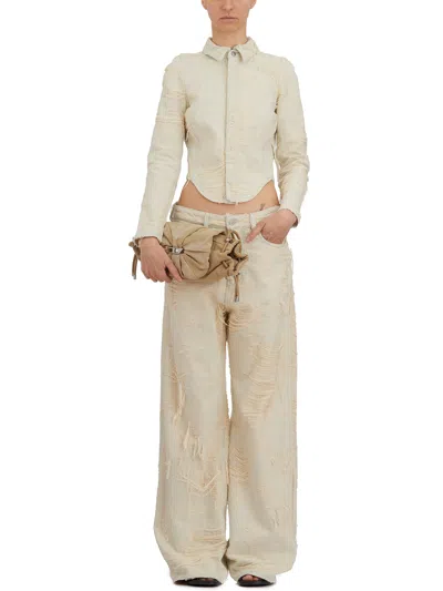 Diesel Camicia Corta In Cotone In Neutral