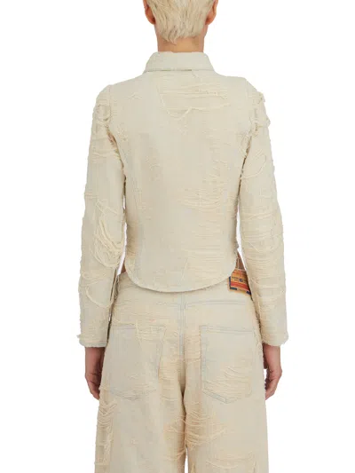 Diesel Camicia Corta In Cotone In Neutral