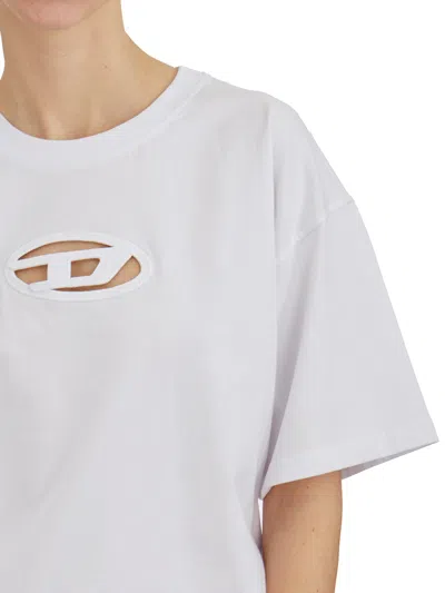 Diesel T-shirt T-buxt-crop-od In White