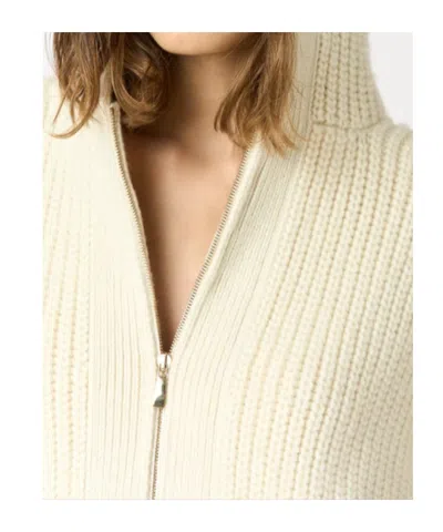 Malo Hooded Zip-up Cardigan In Neutral