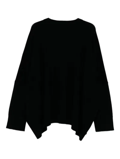 Malo Crew-neck Long-sleeved Top In Black