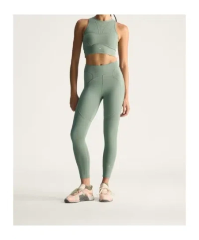 Adidas By Stella Mccartney Logo Printed Stretched Leggings In Green