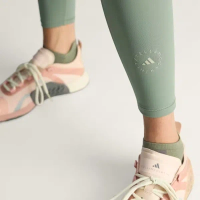 Adidas By Stella Mccartney Logo Printed Stretched Leggings In Green