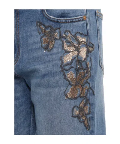 Ermanno Scervino Belt Loop Jeans In Animal Print