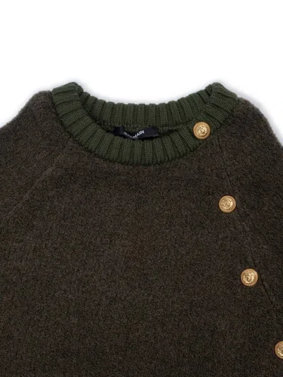 Balmain Button-embellished Sweater In Black