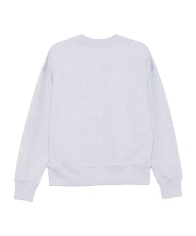 Msgm Logo-embroidered Sweatshirt In White