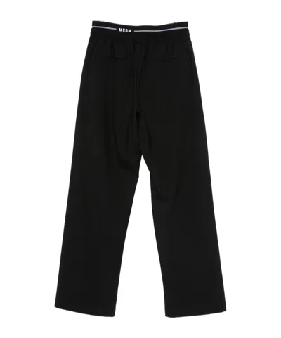 Msgm Drawstring Pants In Animal Print