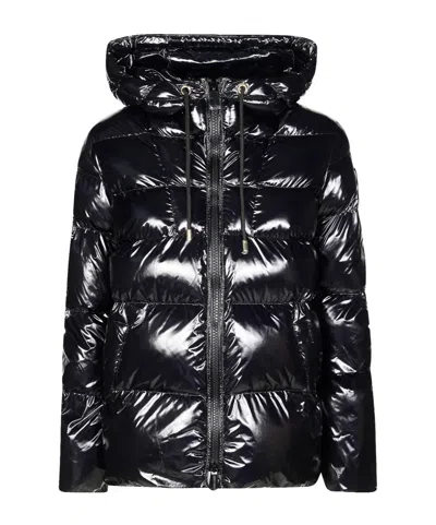 Pinko Eleodoro Caban Hooded Puffer Jacket In Multi
