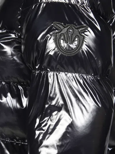 Pinko Eleodoro Caban Hooded Puffer Jacket In Multi