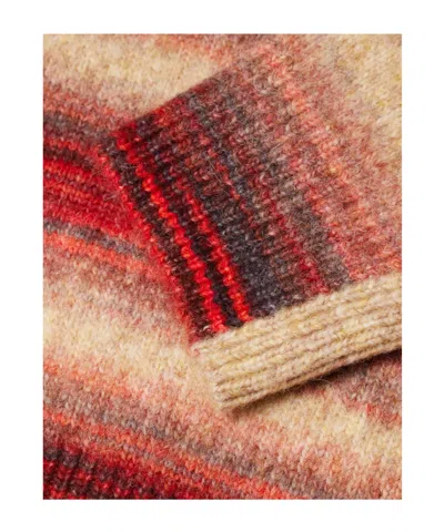 Paul Smith Striped Sweater In Red