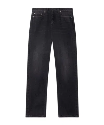 Off-white Straight Trousers With Five-pocket And Loops In Black