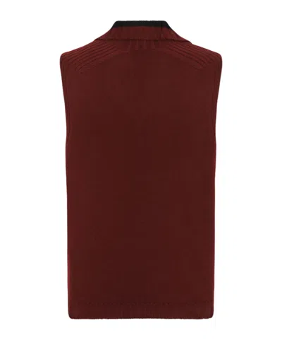 Vivienne Westwood Striped Sleeveless Jacket In Brown