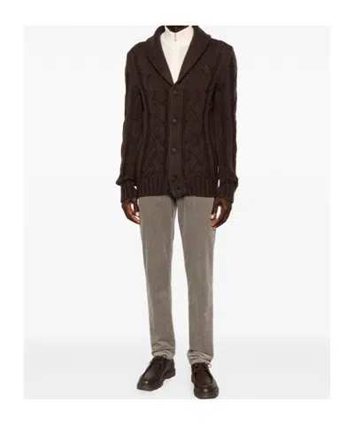 Barba Napoli 5-pocket Corduroy Jeans In Brown