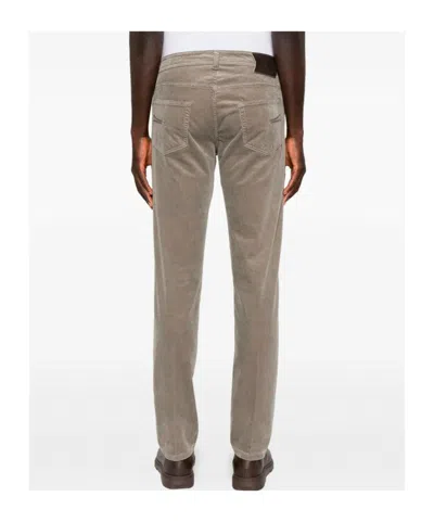 Barba Napoli 5-pocket Corduroy Jeans In Brown