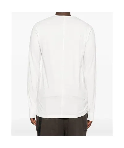 Rick Owens Drkshdw Graphic Long Sleeve Crew Neck T-shirt In White