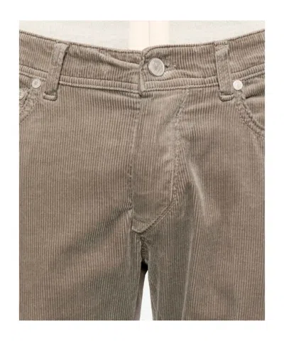 Barba Napoli 5-pocket Corduroy Jeans In Brown