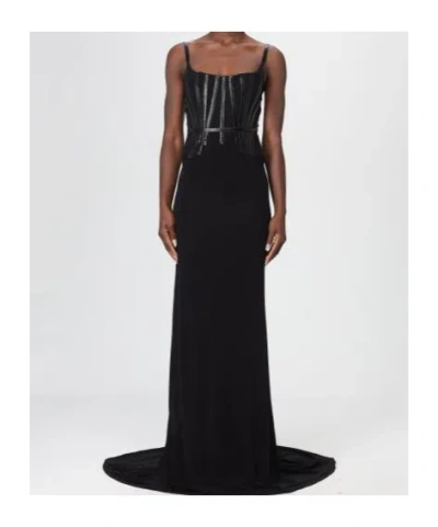 Dsquared2 Strappy-detail Maxi Dress In Black