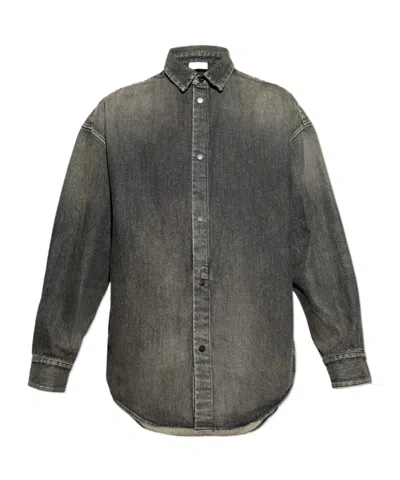 Fear Of God Long Sleeved Denim Overshirt In Black