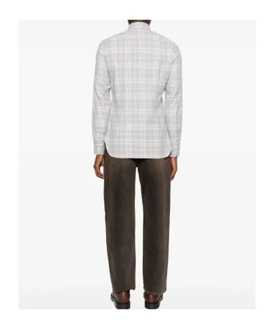 Barba Napoli Long Sleeve Shirt In Gray