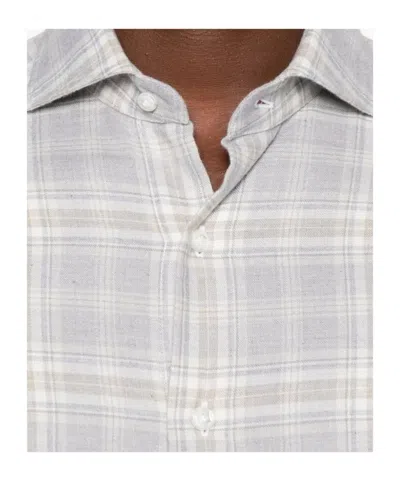 Barba Napoli Long Sleeve Shirt In Gray