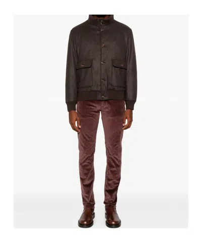 Barba Napoli Vermont Bomber Jacket In Brown