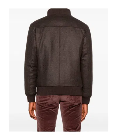 Barba Napoli Vermont Bomber Jacket In Brown
