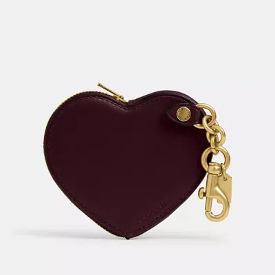 Coach Heart Coin Purse In Multi