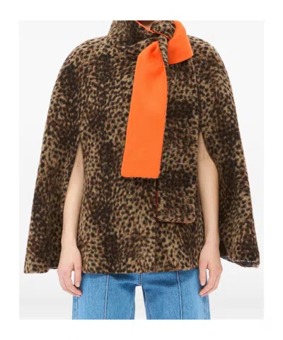 Msgm Coats Brown In Brown