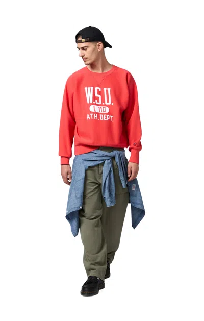 Champion Crew Neck Sweatshirt In Red