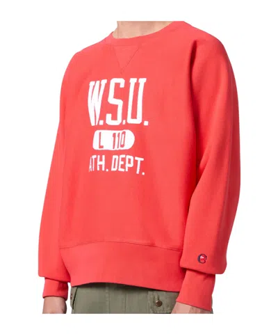 Champion Crew Neck Sweatshirt In Red