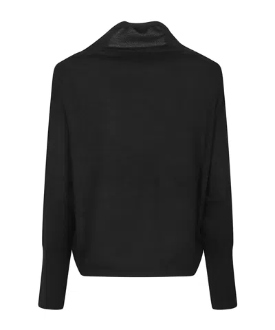 Aragona Long Sleeve Turtleneck Sweater In Black