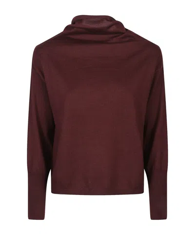Aragona Long-sleeves Sweater In Burgundy