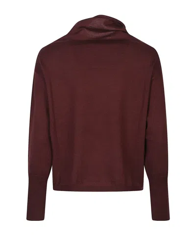 Aragona Long-sleeves Sweater In Burgundy