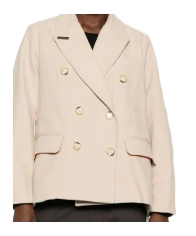 Front Street 8 Cotton Double-breasted Jacket In Pink