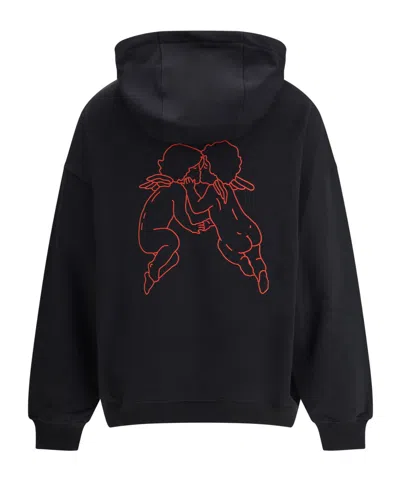 Fiorucci Kissing Angels Love Print Relaxed Hoodie In Multi