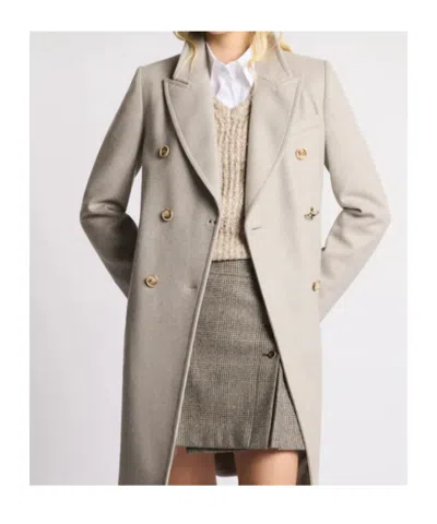 Fay Double-breasted Coat With Hook In Pink