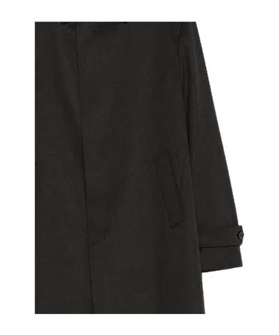 Lardini Single-breasted Cashmere Coat In Black